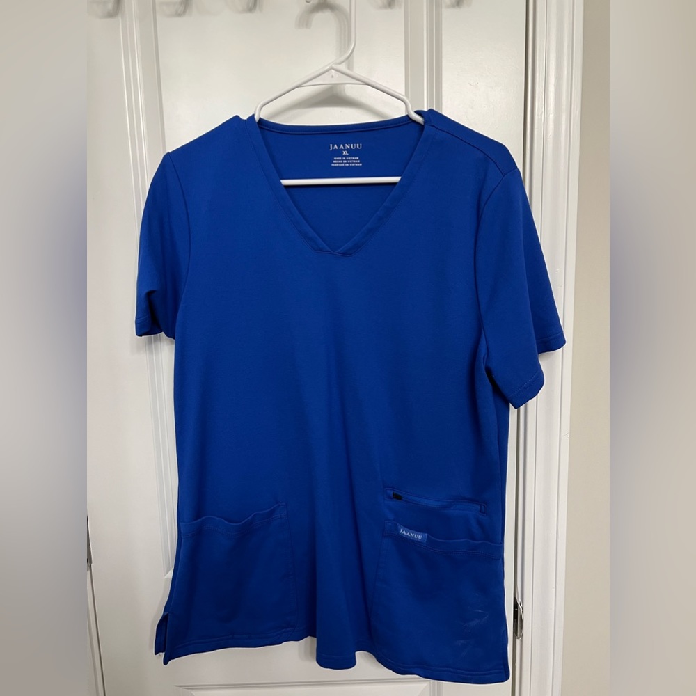 Jaanuu Scrub Top, Royal Blue, XL